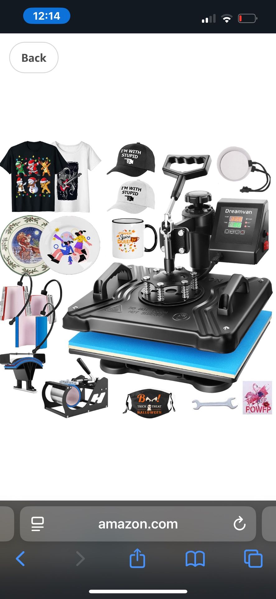 8 In 1 Heat press Brand New Box Black
