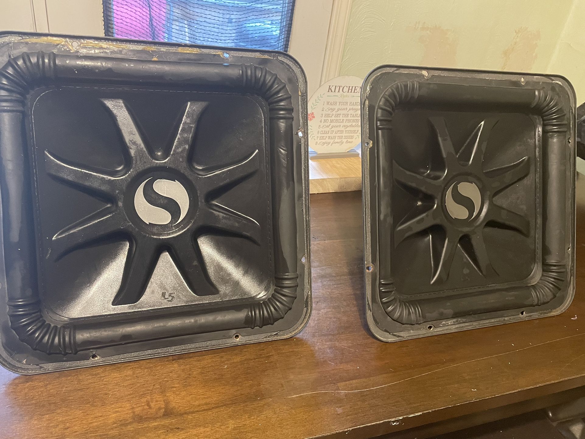 2 Kicker L5 15 Inch Subwoofers