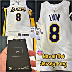 Custom Los Angeles Lakers Nike Association Edition Swingman Jersey - White