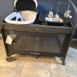 Pamo Babe 4-1 Baby Play Yard  With Bassinet & Changing Table 