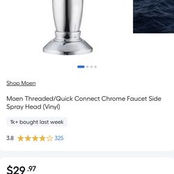 MOEN Universal Kitchen Faucet Side Spray in Chrome