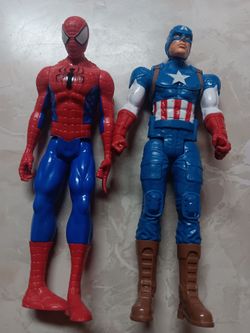 Spiderman and Captain America