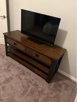 Entertainment Center and Visio TV