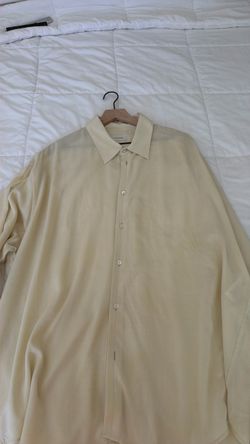 Lemaire cream oversized loose fitting shirt