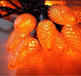 C9 Christmas String Lights,DANLI 50 LED 30ft Halloween Lights Extendable Fairy Twinkle String Lights for Xmas Trees, Garden,Parties,Christmas Decorati