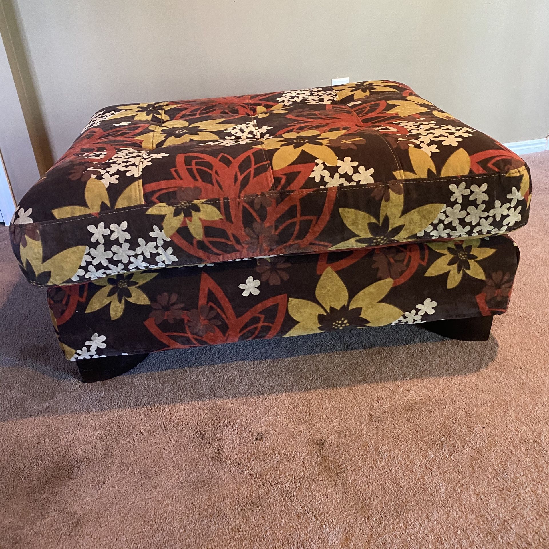 Ottoman Stool Table Boho Ultra Suede Modern Solid