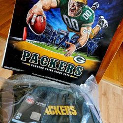 New, NFL Tags, 24 can Green Bay Packers cooler & mini (16x20) Packer poster firm.