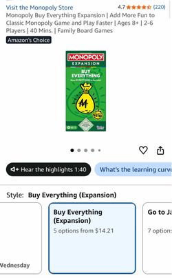 Monopoly buy everything