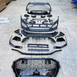 Audi Q8 SQ8 upgrade RS Q8 Front & rear bumpers Body Kits Cover Trim 2018-2023