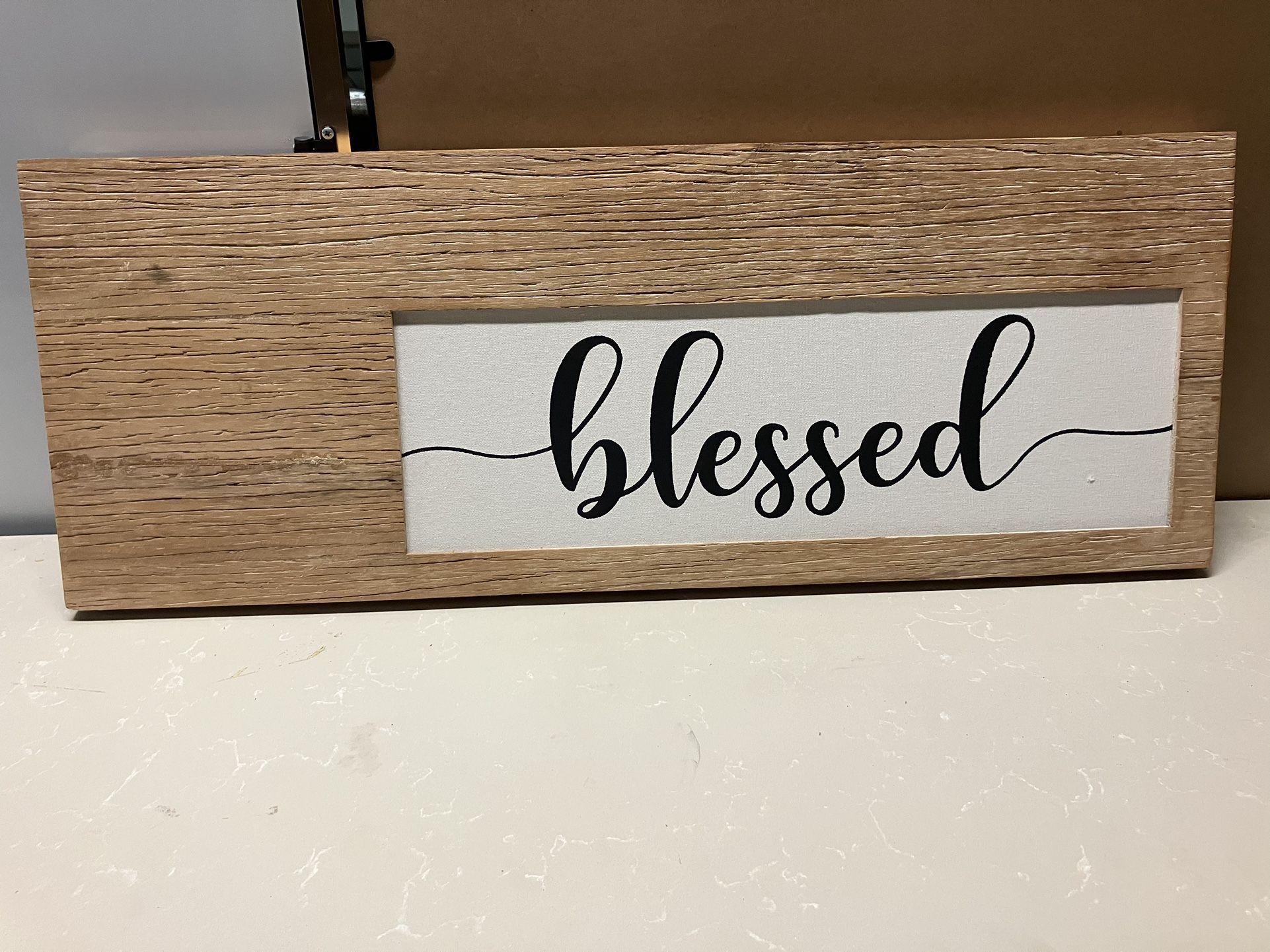 Large wood Sign BLESSED