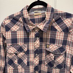 Scotch + Soda Men’s Button Down Plaid Shirt 