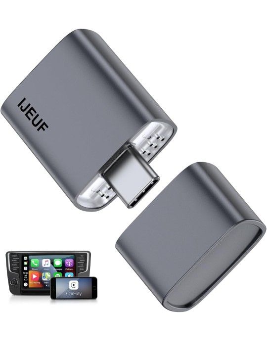 Wireless CarPlay Adapter for Apple iPhone 2025 Upgrade, Converts Factory Wired to Wireless, No Delay, Stable Connection, Mini Apple Carplay Wireless A