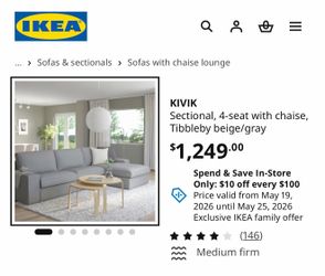 IKEA kivik sofa sectional