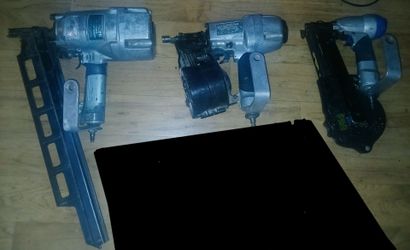 3 Nail Guns ( Siding Coil Nailer)(Staple Gun)(Framing Gun)