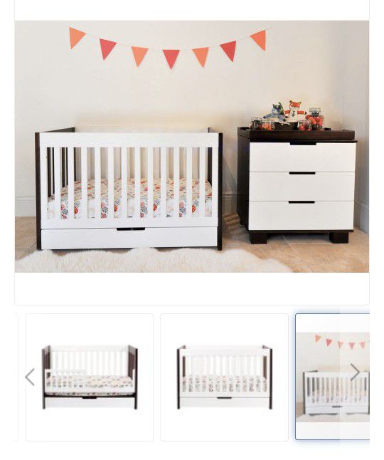 CRIB & 2 DRESSERS/CHANGING TABLES (Babyletto Mercer + Hudson)