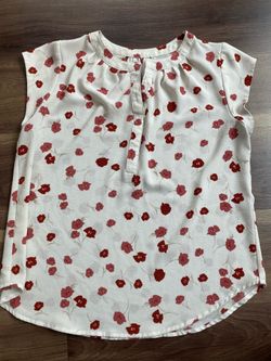 White and red blouse