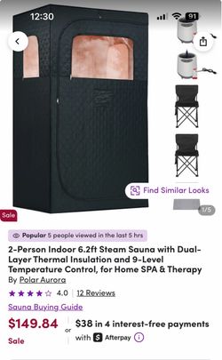2 person steam sauna