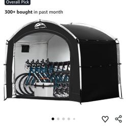 Happy Travel Bike Storage Shed Tent,Outdoor Portable Bicycle Storage Sheds with 210D Oxford Fabric PU4000 Waterproof for 2/3/4/6/8 Bikes,Bike Covers S
