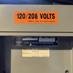 SQUARE D Electrical Panel 120/208Vollt 3Phase 