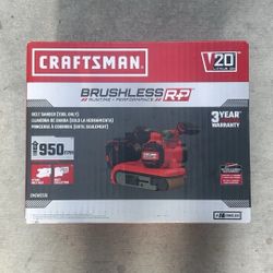 CRAFTSMAN V20 RP 20-Volt Brushless Variable Speed Belt Cordless Sander with Dust Management