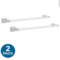 Franklin Brass (2-Pack) Futura 24 in. Wall Mounted Towel Bar Bath Hardware Accessory in Polished Chrome @E5-460