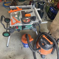 Table Saw With Dust Collection And Dado Blade Set