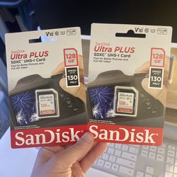 Two SanDisk 128GB Memory, SD cards