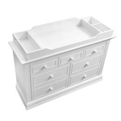 Sorelle Topper - Baby Changing Topper For Double Dresser - White