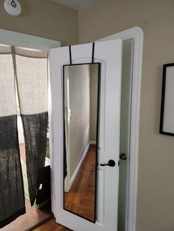 Full length over-the-door quality mirror