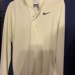 Nike Neon Green Quarter-Zip Performance Pullover
