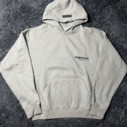 Essential Hoodie Dark Oat Size Medium,large 