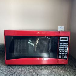 Red Microwave Oven