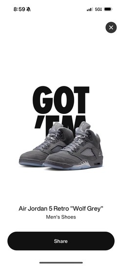 Jordan 5 Sz 13 Wolfs 🐺