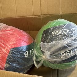 Mikolo Fitness Set of 2 10LB 25LB Wall Ball, Soft Leather Medicine Ball, Green Weighted Wall Ball with Non-Slip Grip, Full Body Dynamic Exercise Med 