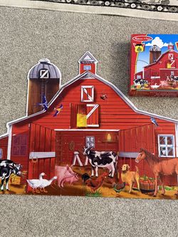 Melissa And Doug Farm Friends 32 Pc Floor Puzzle