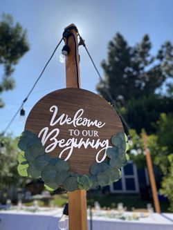 Welcome to our Beginning sign 