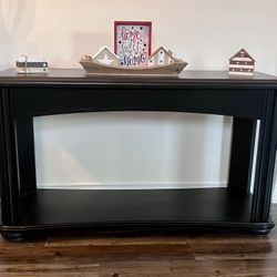 Black Solid Wood Entryway / Sofa Table 