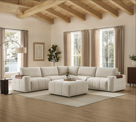 Paige 6-Piece Modular Fabric Sectional - New in Box!
