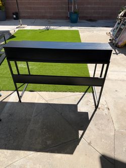 Black Console Table with Metal Legs