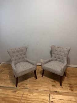 Finis Armchair by Charlton Home Qty: 2 Upholstery Color: Gray/White