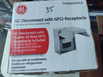 GE 60 amp non fusible AC Disconnect With gfci outlet