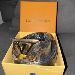 Louis Vuitton Lv Belt Brown Gold