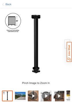 Peak Aluminum Railing 42 in. H x 4 in. W Black Aluminum Deck Railing