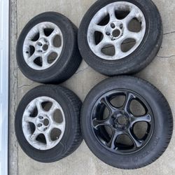4 — 215/60r16  5x4.5 5x114.3 Fittipaldi Toyota accord Civic Rsx Camry Corolla  Wheels Rims Tires!!!