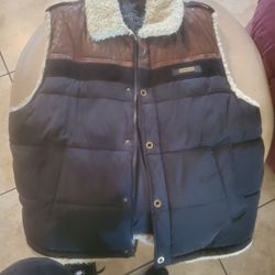 Sean John Vest With Fur Inside