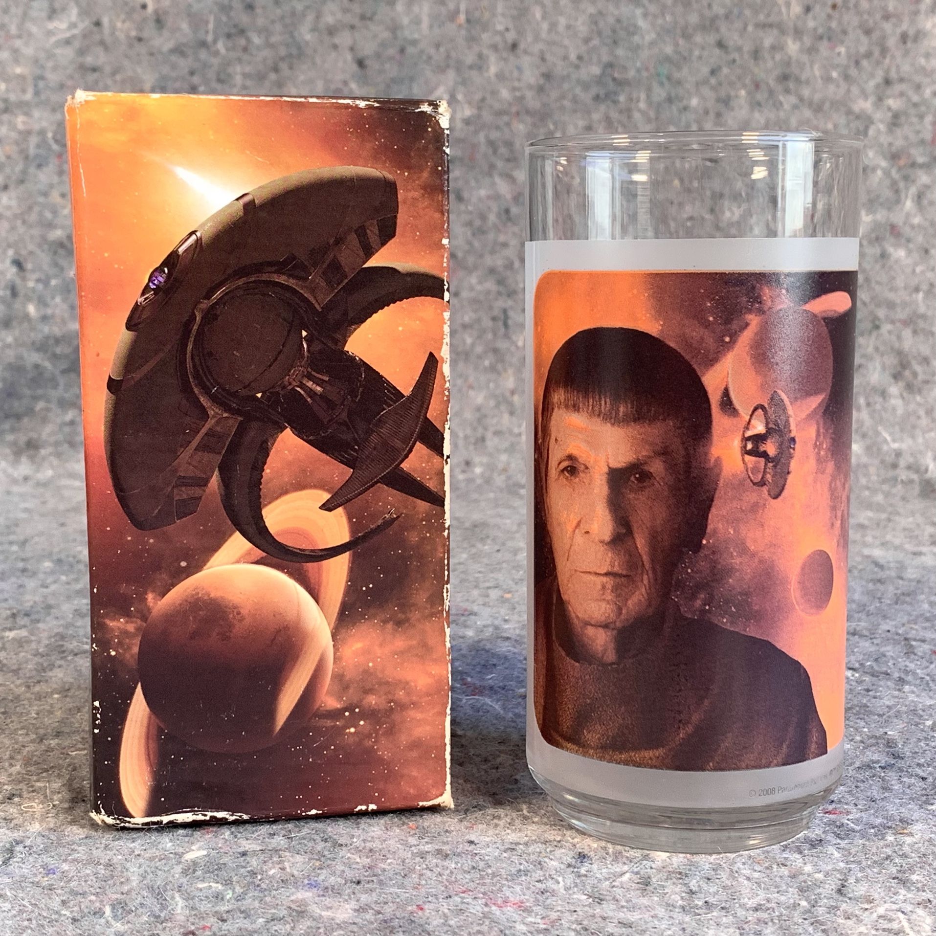 NIB Mr. Spock Star Trek Paramount Collectible Glass Tumbler 2008 Movie Theatres