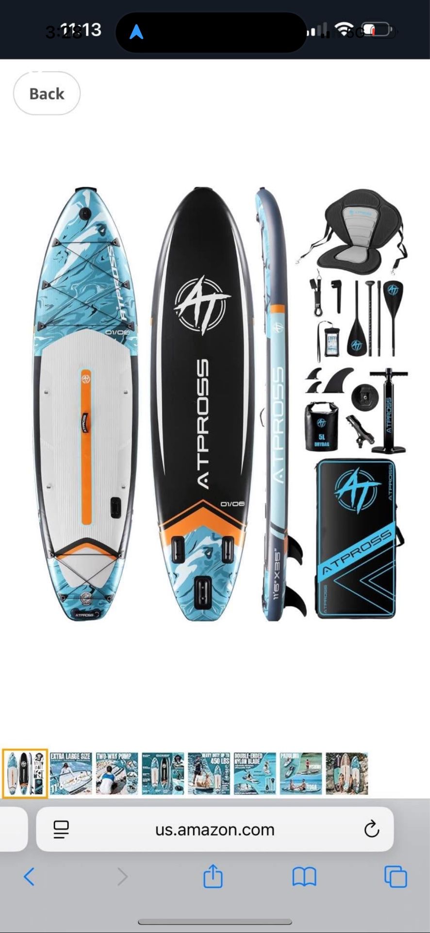 11'6"x35" Inflatable Stand Up Paddle Board 450LBS Weight Capacity Extra Wide Non-Slip Stable Deck Ad