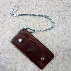 Vintage Leather Motorcycle Wallet 