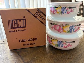 GMI Deluxe Gift Set Mixing Bowls with Lids