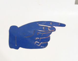 Vintage Double Metal Sided Pointing Finger 